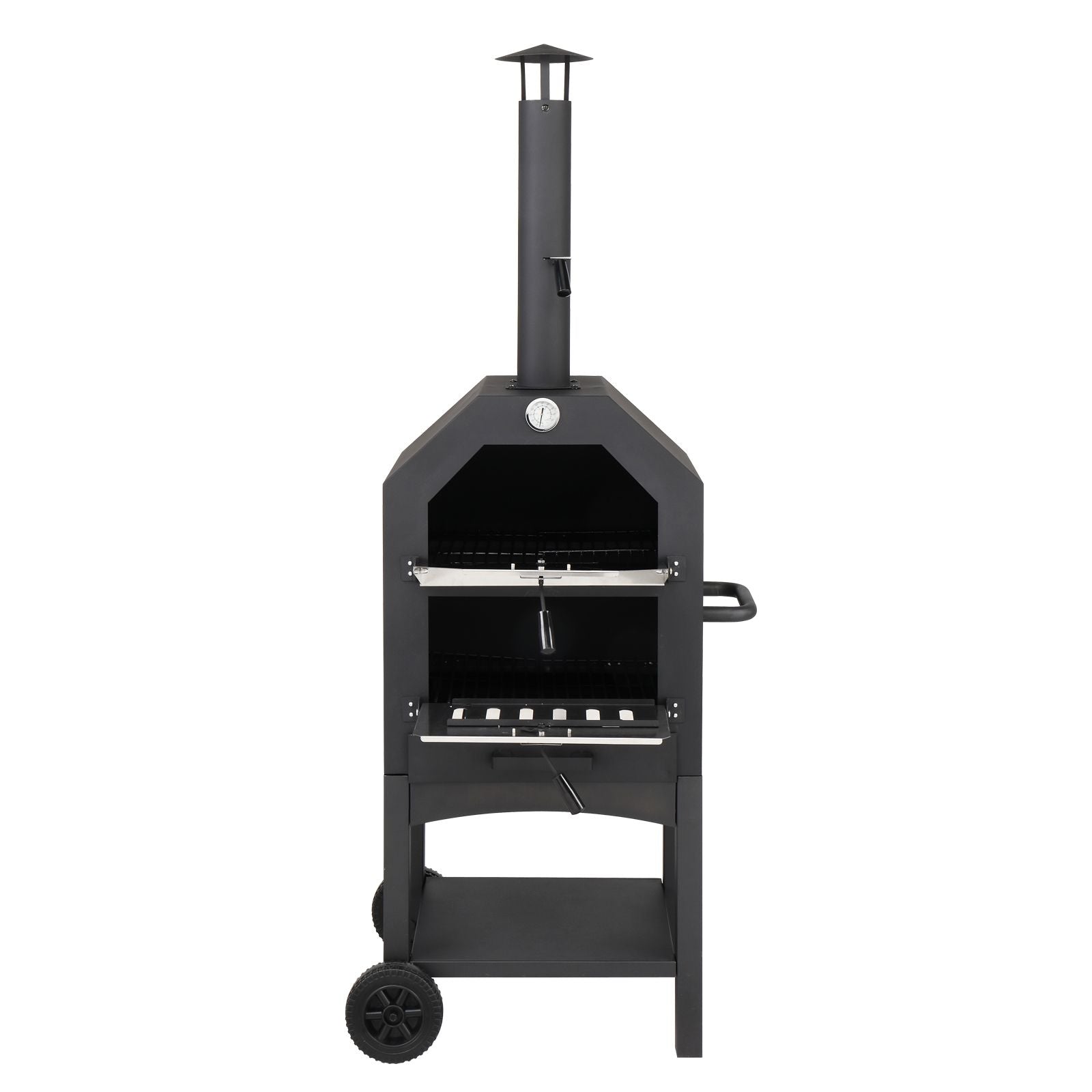 Outdoor Wood Fired Pizza Oven with Pizza Stone, Pizza Peel, Grill Rack,  for Backyard and Camping