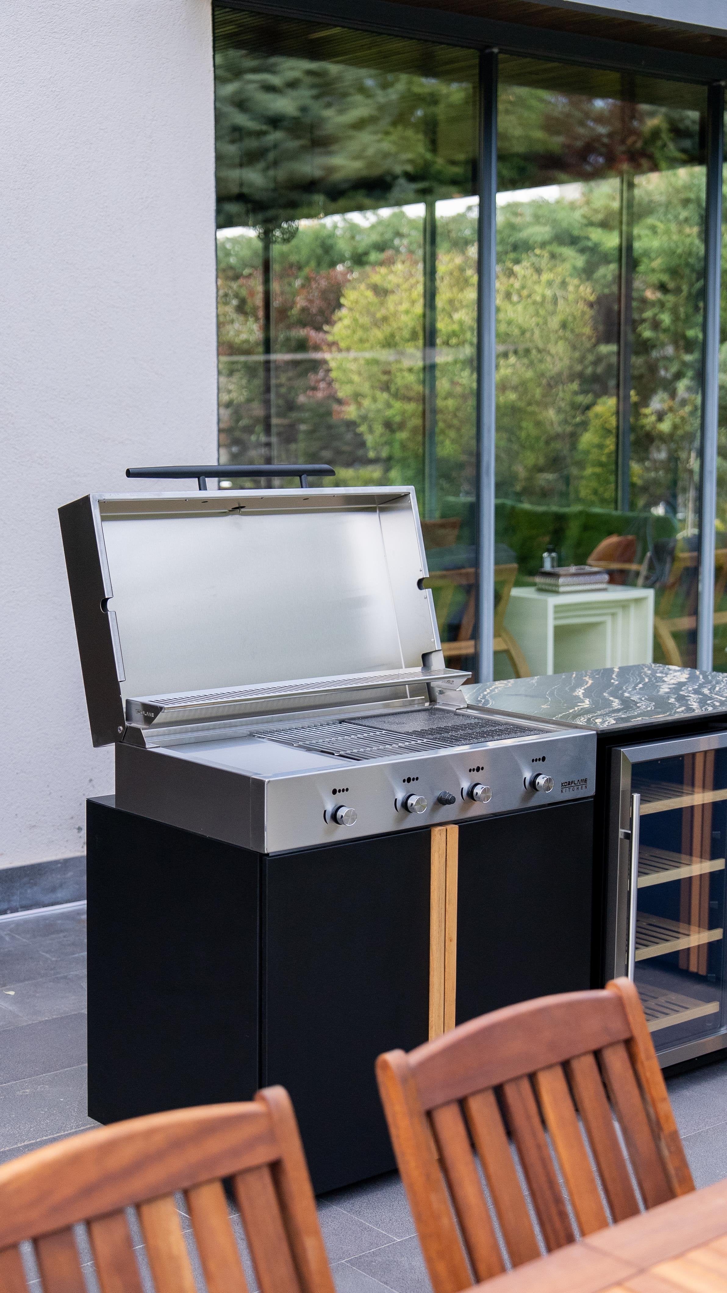 Korflame 440cm Modular Outdoor Kitchen Island 5-Piece Complete Setup