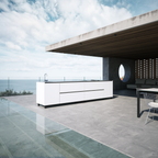 Hoppilif 3.6m Silver Outdoor Kitchen with BeefEater Proline and Sink-OutdoorLux