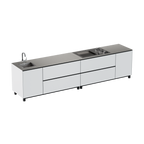 Hoppilif 3.6m Outdoor Kitchen with BeefEater Proline Grill and Sink-OutdoorLux